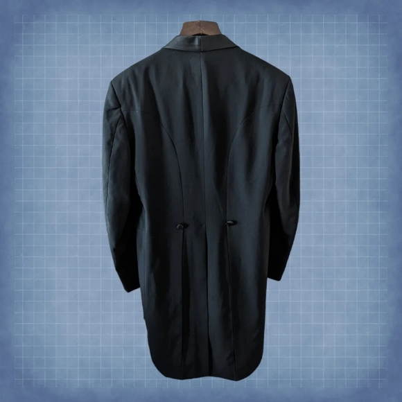 Vintage After Six Tuxedo Coat with Tails - Picture 2 of 3